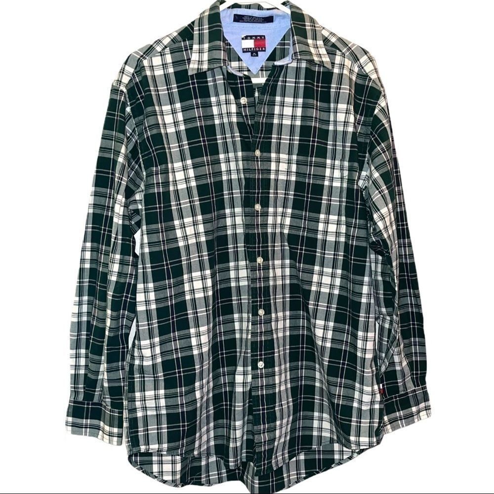 Tommy Hilfiger Plaid Long‎ Sleeve Button Down